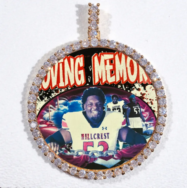 LARGE 3D CIRCLE CUSTOM PICTURE PENDANT sold by The GUU Shop