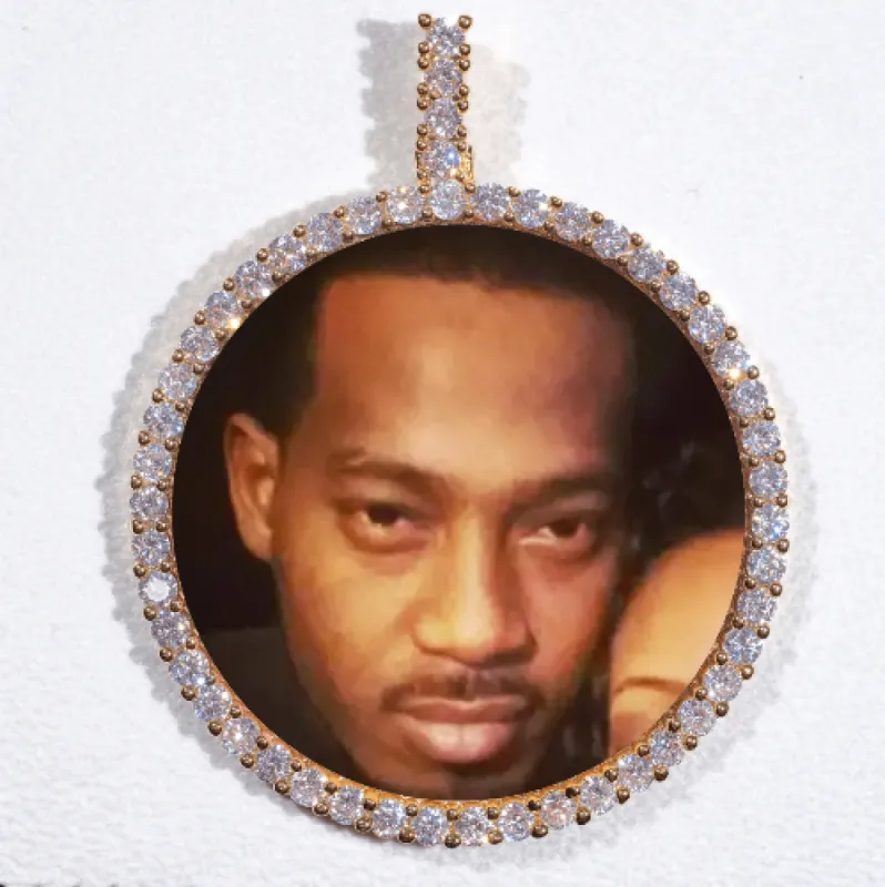 LARGE 3D CIRCLE CUSTOM PICTURE PENDANT sold by The GUU Shop