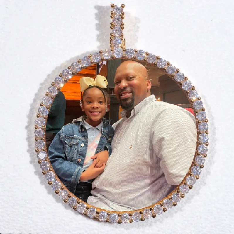 LARGE 3D CIRCLE CUSTOM PICTURE PENDANT sold by The GUU Shop