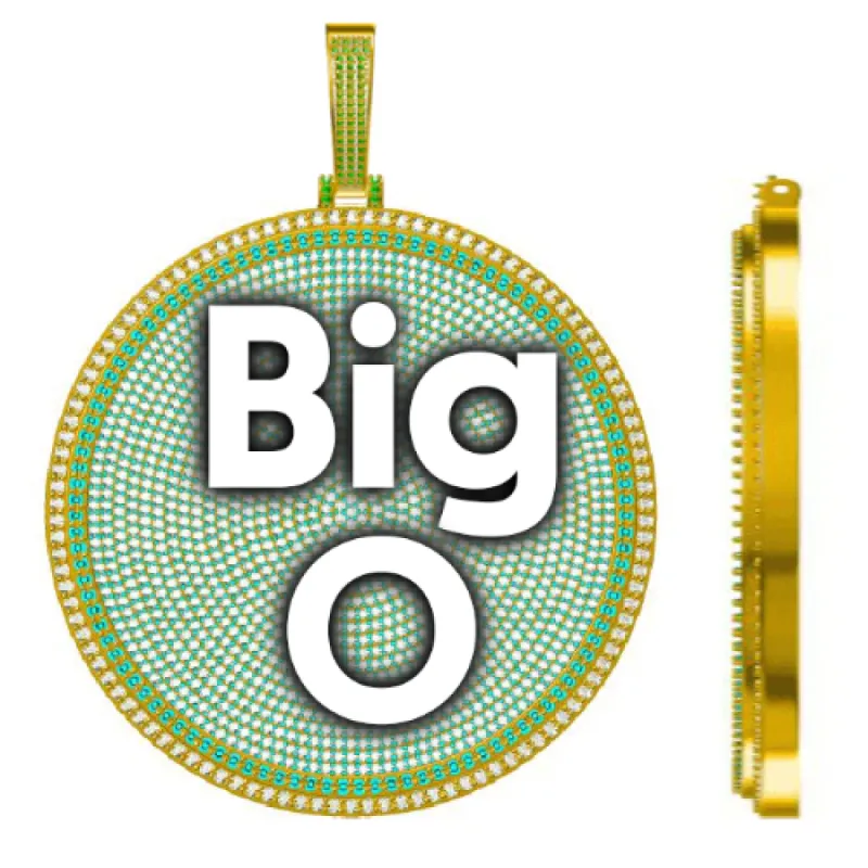 CUSTOM LETTER NECKLACE 3D BIG DISC sold by The GUU Shop