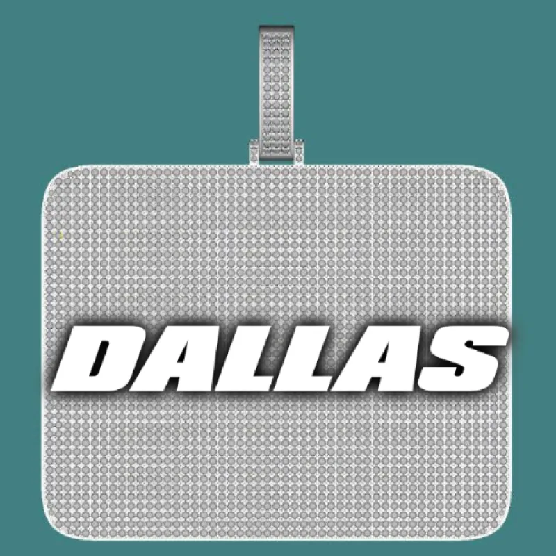 CUSTOM LETTER NECKLACE 3D BIG SQUARE sold by The GUU Shop