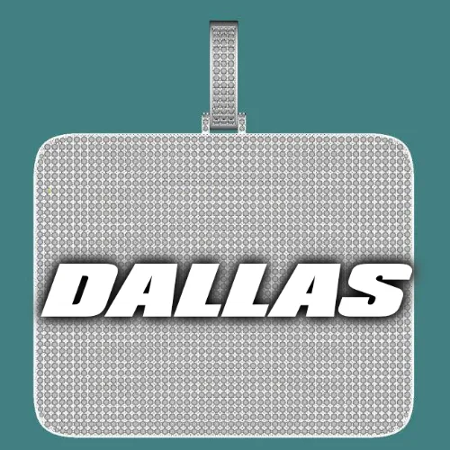 CUSTOM LETTER NECKLACE 3D BIG SQUARE sold by The GUU Shop