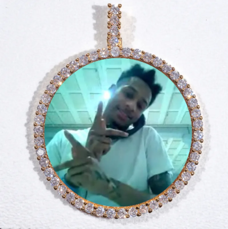 LARGE 3D CIRCLE CUSTOM PICTURE PENDANT sold by The GUU Shop