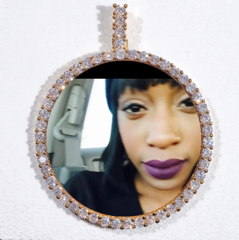 LARGE 3D CIRCLE CUSTOM PICTURE PENDANT sold by The GUU Shop