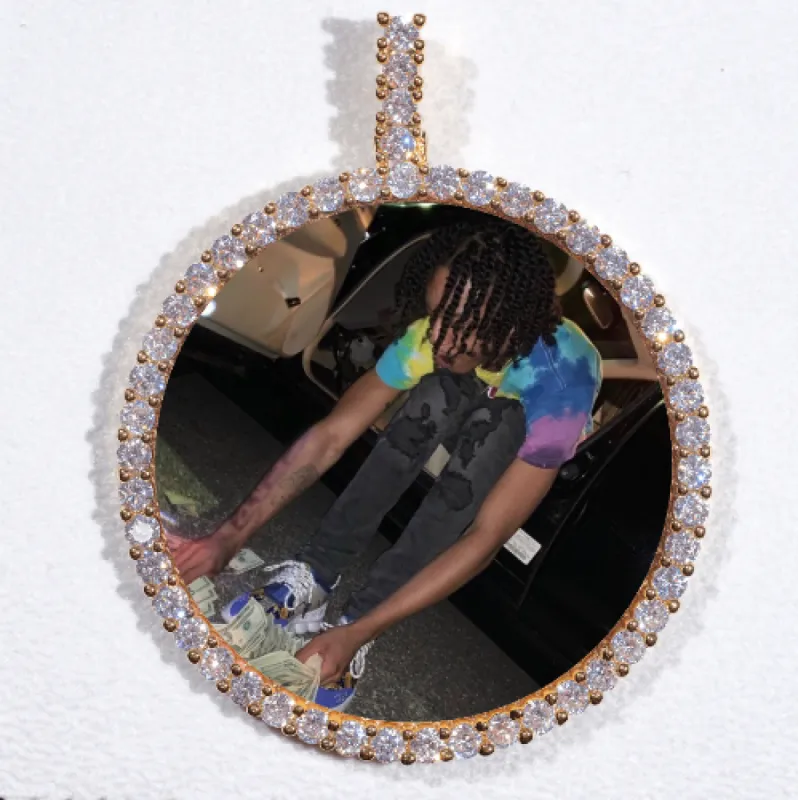 LARGE 3D CIRCLE CUSTOM PICTURE PENDANT sold by The GUU Shop