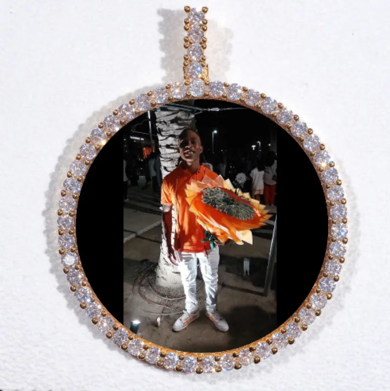 LARGE 3D CIRCLE CUSTOM PICTURE PENDANT sold by The GUU Shop