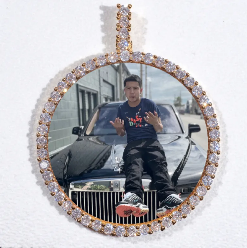 LARGE 3D CIRCLE CUSTOM PICTURE PENDANT sold by The GUU Shop
