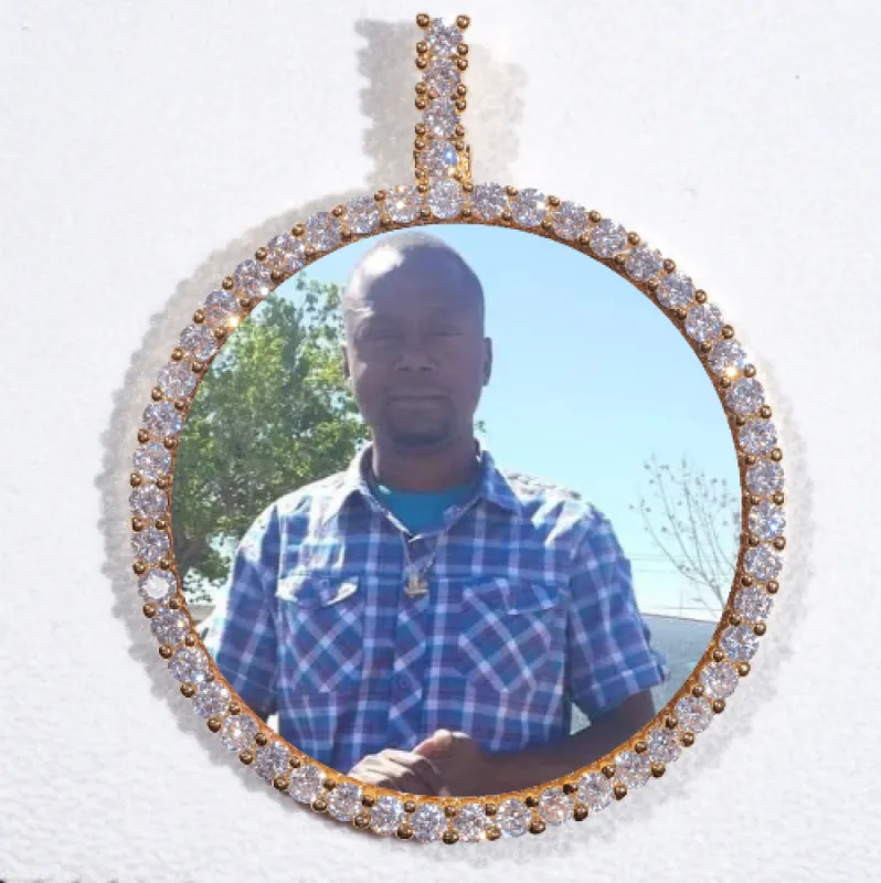 LARGE 3D CIRCLE CUSTOM PICTURE PENDANT sold by The GUU Shop