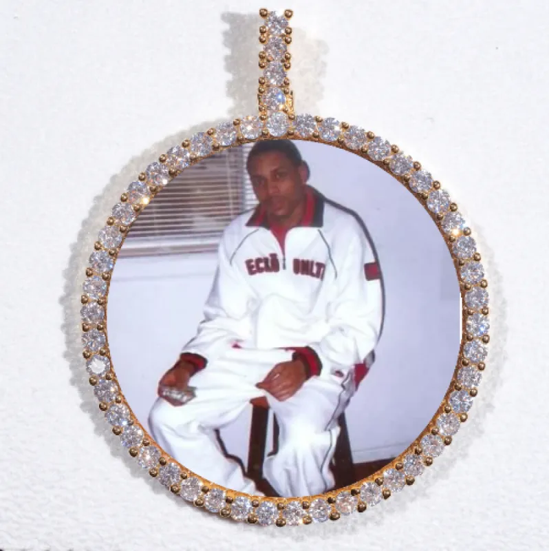 LARGE 3D CIRCLE CUSTOM PICTURE PENDANT sold by The GUU Shop