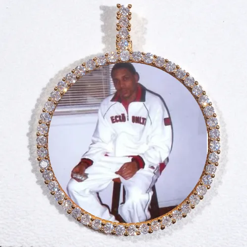 LARGE 3D CIRCLE CUSTOM PICTURE PENDANT sold by The GUU Shop