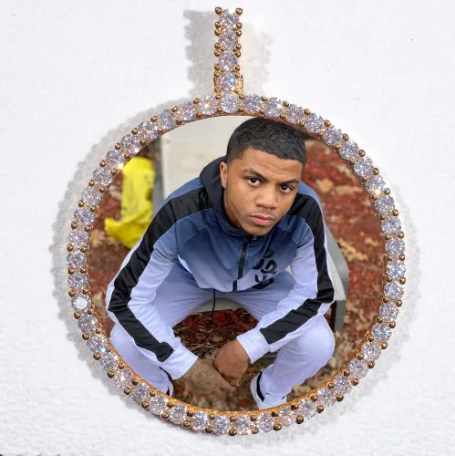 LARGE 3D CIRCLE CUSTOM PICTURE PENDANT sold by The GUU Shop