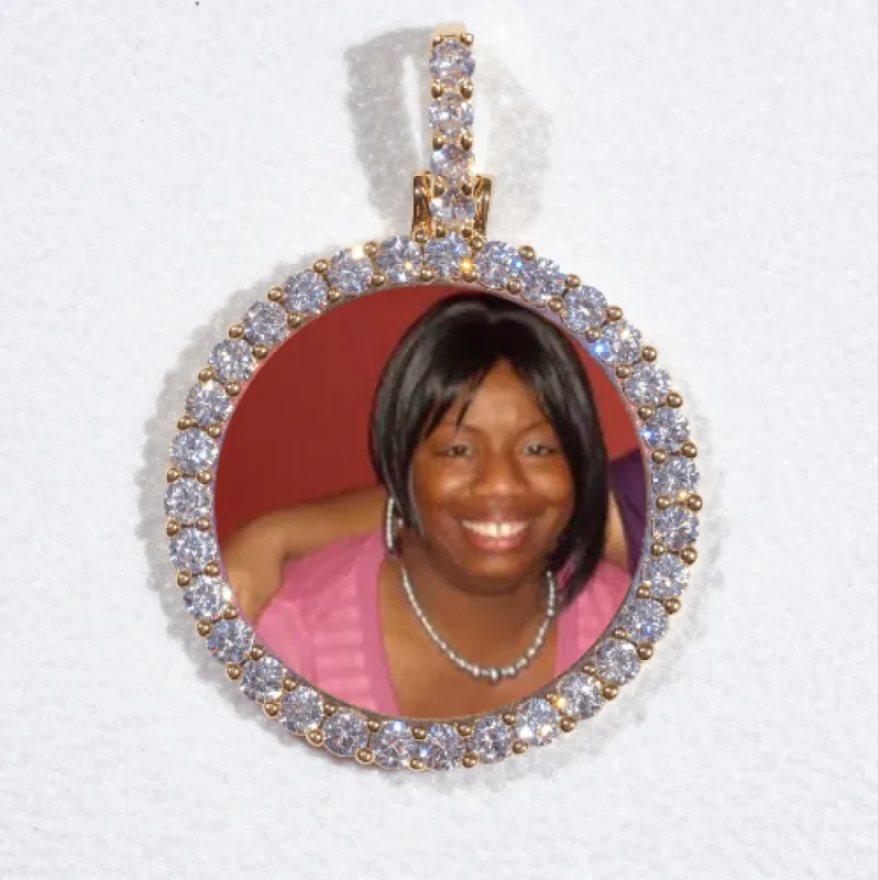 3D CIRCLE CUSTOM PICTURE PENDANT SMALL SIZE sold by The GUU Shop