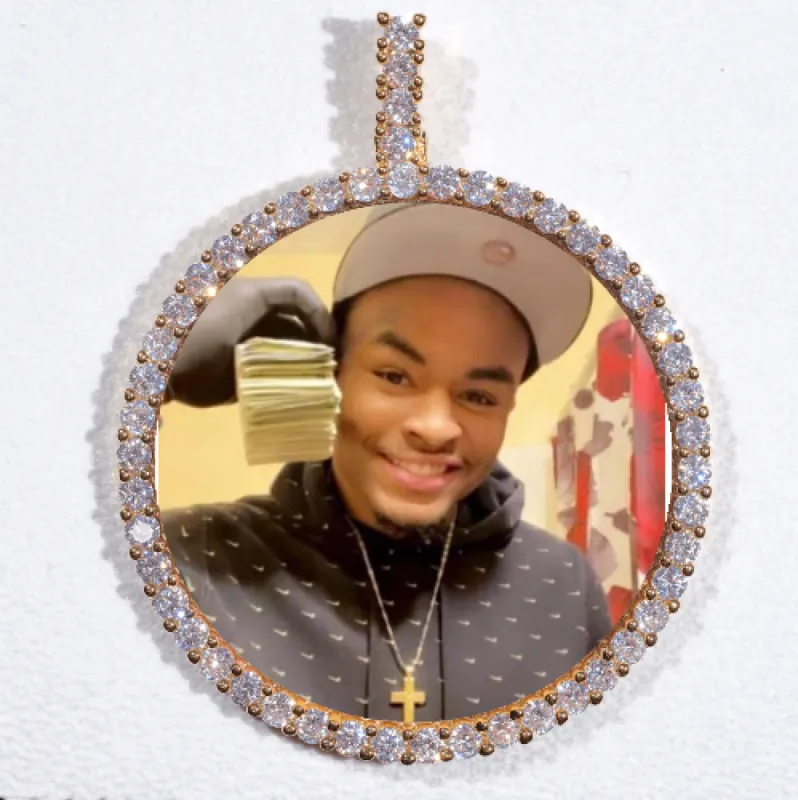 LARGE 3D CIRCLE CUSTOM PICTURE PENDANT sold by The GUU Shop