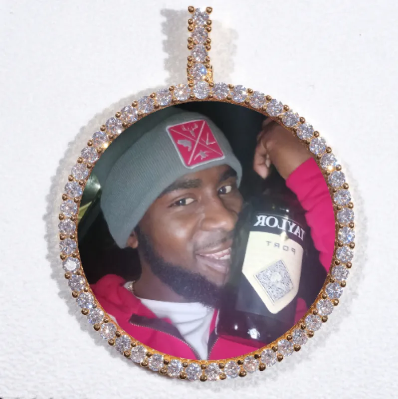 LARGE 3D CIRCLE CUSTOM PICTURE PENDANT sold by The GUU Shop