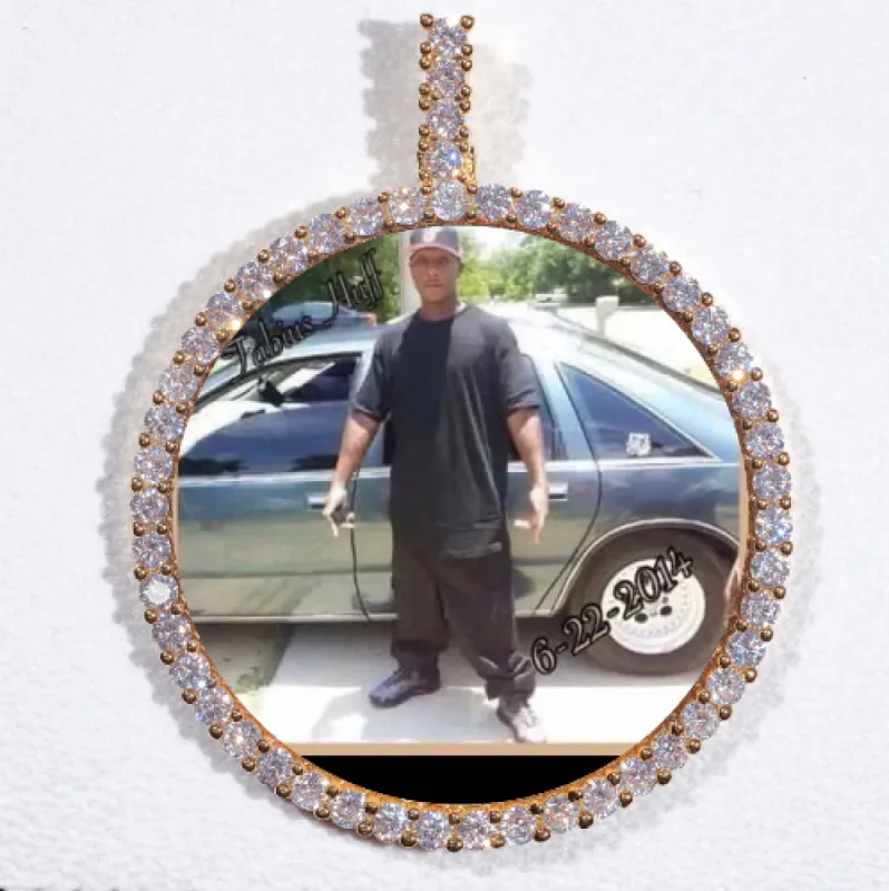 LARGE 3D CIRCLE CUSTOM PICTURE PENDANT sold by The GUU Shop