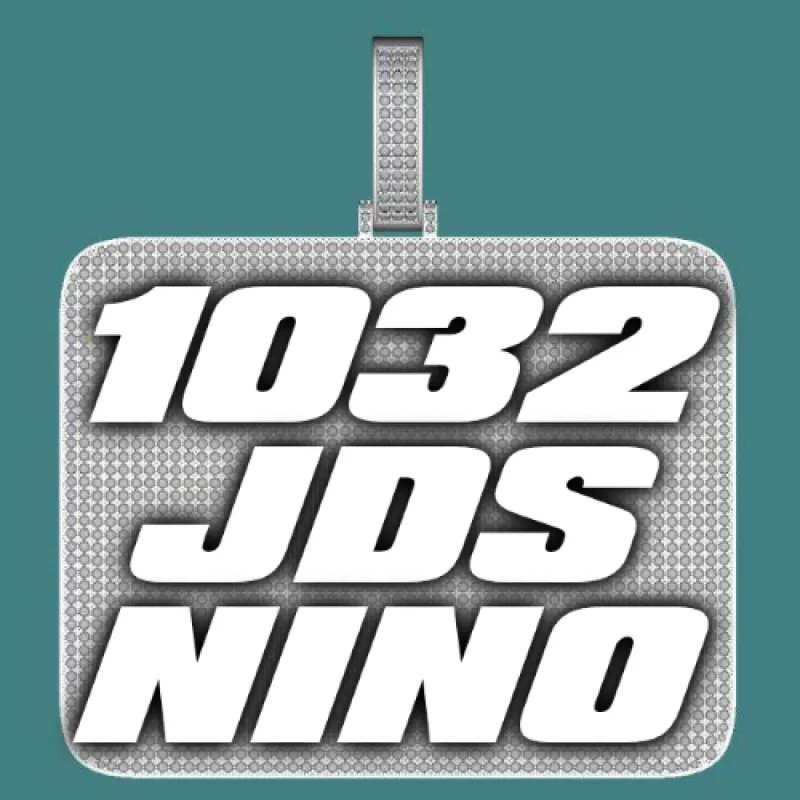 CUSTOM LETTER NECKLACE 3D BIG SQUARE sold by The GUU Shop