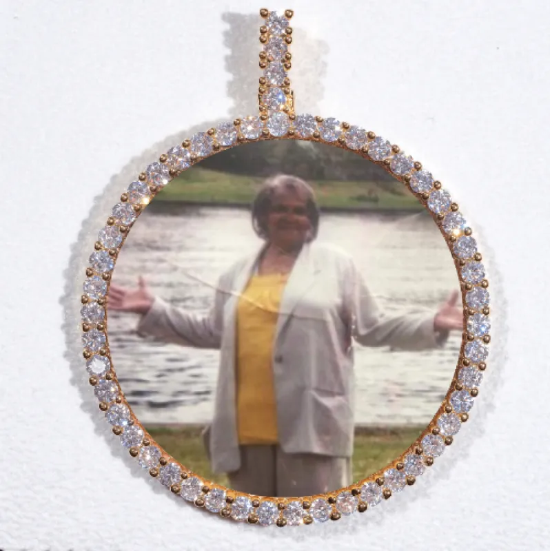 LARGE 3D CIRCLE CUSTOM PICTURE PENDANT sold by The GUU Shop