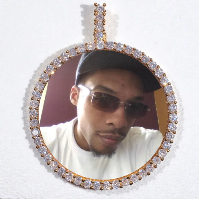 LARGE 3D CIRCLE CUSTOM PICTURE PENDANT sold by The GUU Shop