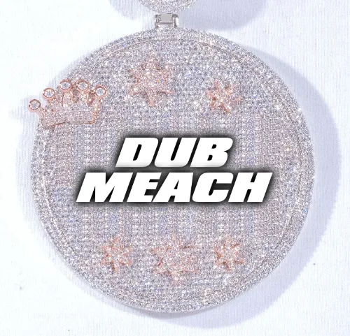 CUSTOM LETTER NECKLACE 3D BIG CROWN DISC sold by The GUU Shop