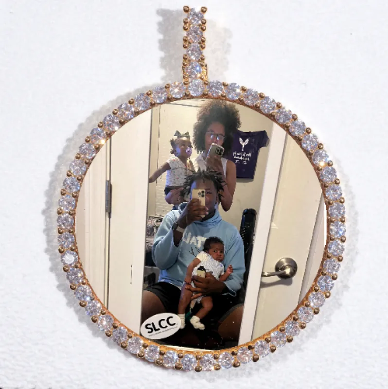 LARGE 3D CIRCLE CUSTOM PICTURE PENDANT sold by The GUU Shop