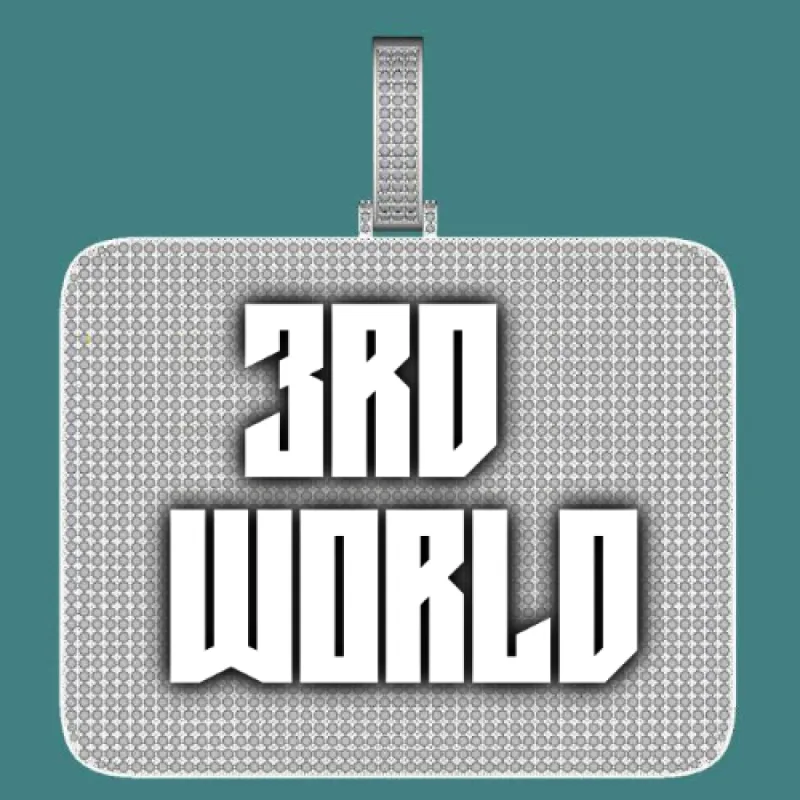 CUSTOM LETTER NECKLACE 3D BIG SQUARE sold by The GUU Shop