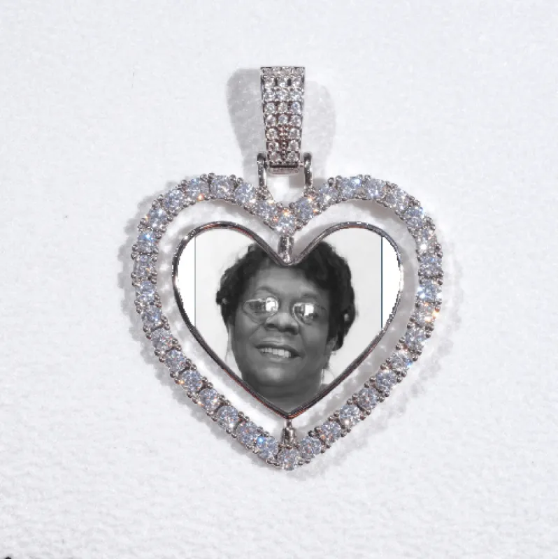 3D Spinning 2-Faced Heart Custom Picture Pendant sold by The GUU Shop