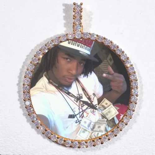 LARGE 3D CIRCLE CUSTOM PICTURE PENDANT sold by The GUU Shop