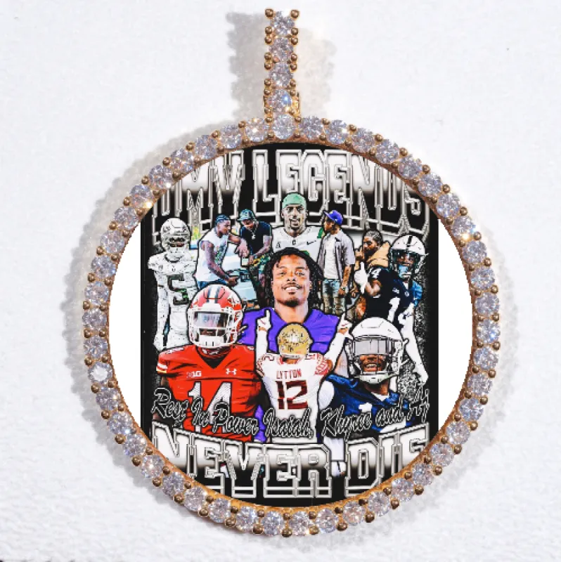 LARGE 3D CIRCLE CUSTOM PICTURE PENDANT made by The GUU Shop