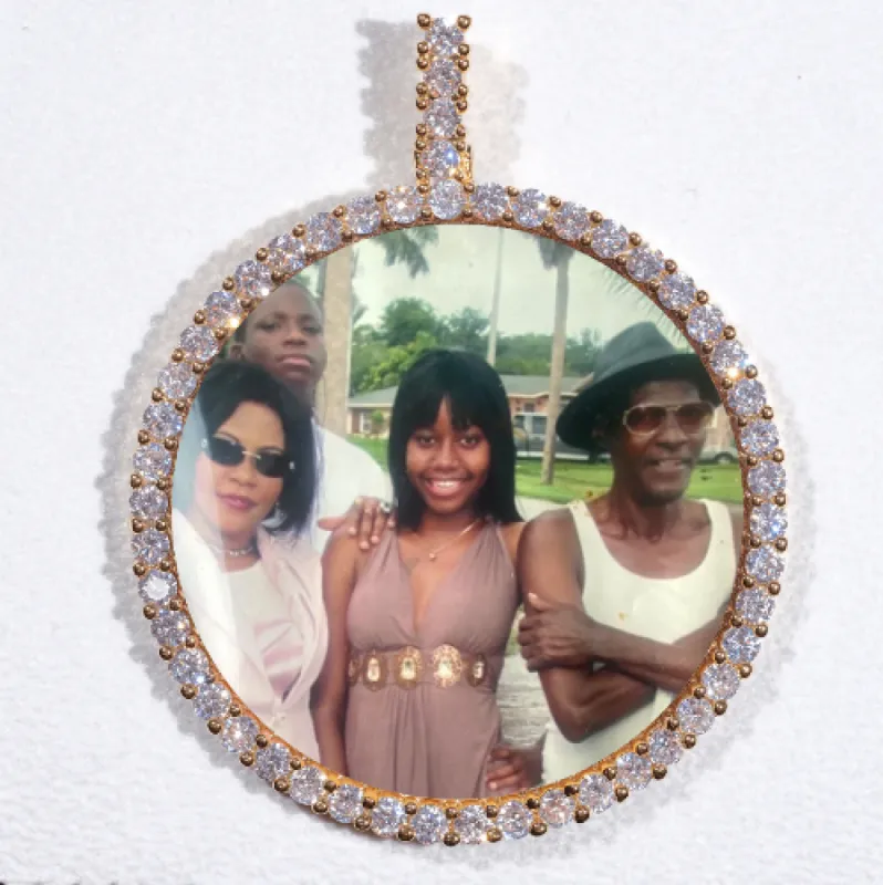 LARGE 3D CIRCLE CUSTOM PICTURE PENDANT sold by The GUU Shop