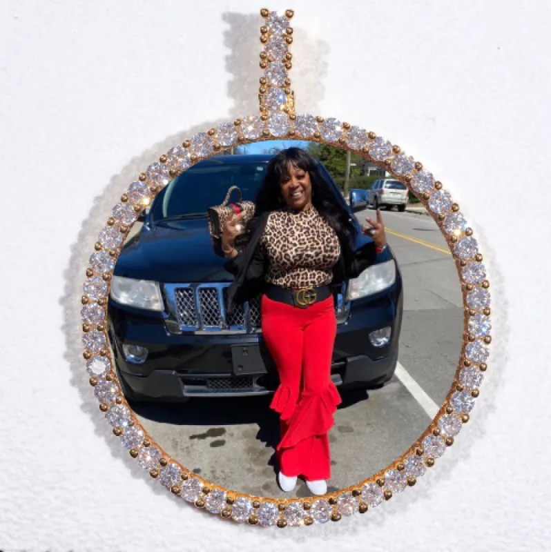 LARGE 3D CIRCLE CUSTOM PICTURE PENDANT sold by The GUU Shop