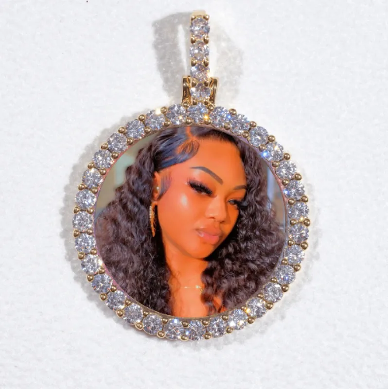 3D CIRCLE CUSTOM PICTURE PENDANT SMALL SIZE sold by The GUU Shop