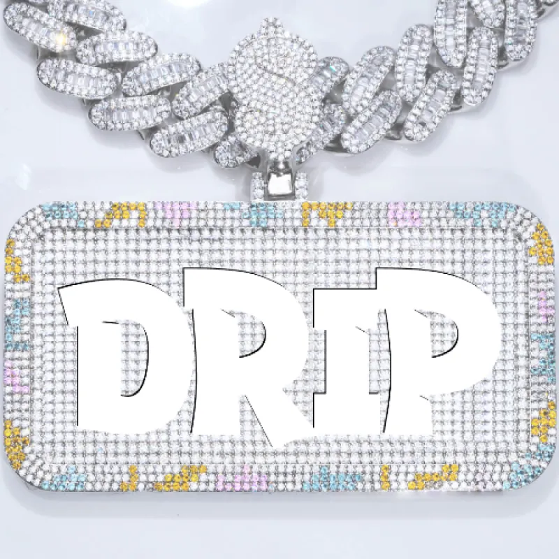 CUSTOM LETTER NECKLACE 3D COLORFUL SQUARE sold by The GUU Shop