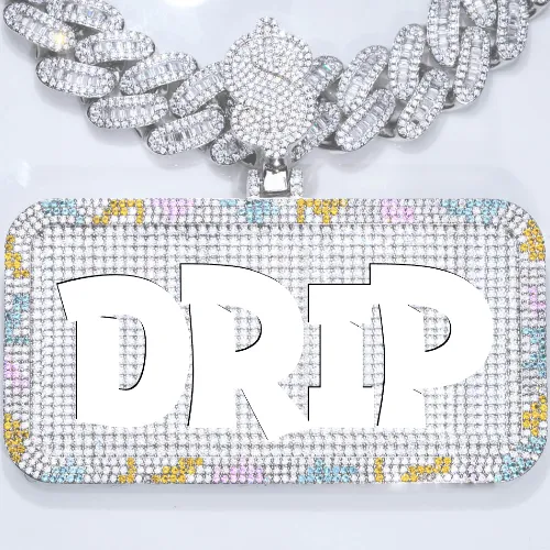 CUSTOM LETTER NECKLACE 3D COLORFUL SQUARE sold by The GUU Shop