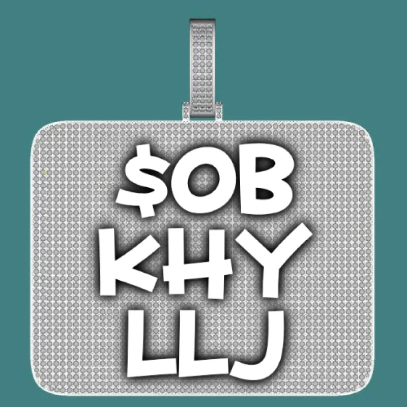 CUSTOM LETTER NECKLACE 3D BIG SQUARE sold by The GUU Shop