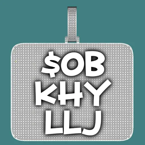 CUSTOM LETTER NECKLACE 3D BIG SQUARE sold by The GUU Shop