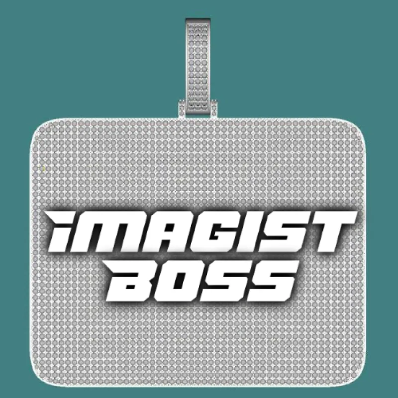 CUSTOM LETTER NECKLACE 3D BIG SQUARE sold by The GUU Shop