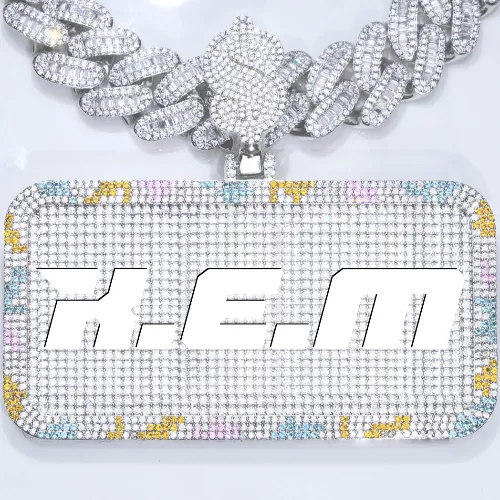 CUSTOM LETTER NECKLACE 3D COLORFUL SQUARE sold by The GUU Shop