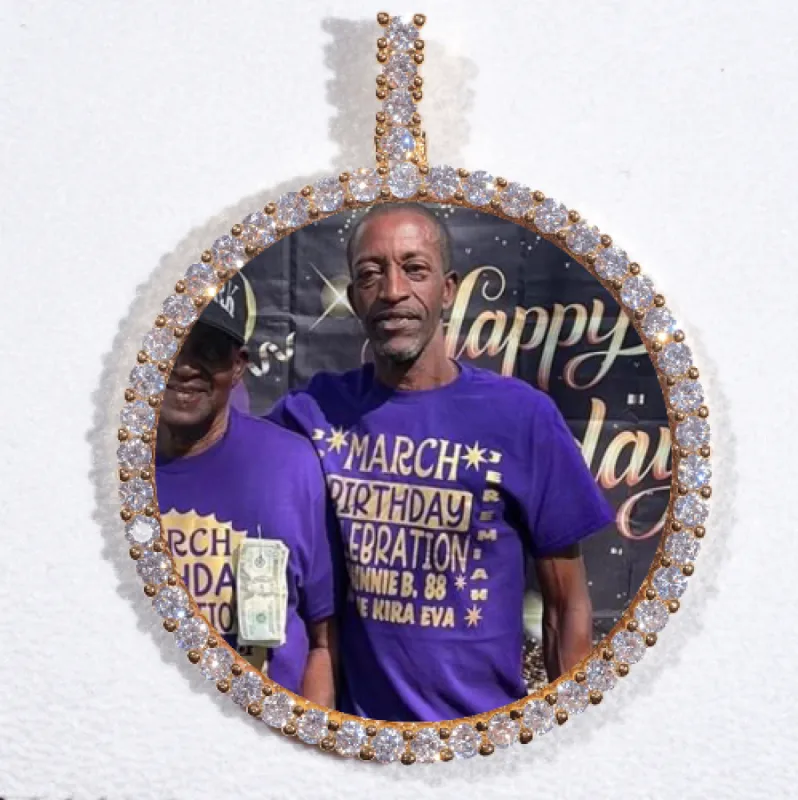 LARGE 3D CIRCLE CUSTOM PICTURE PENDANT sold by The GUU Shop