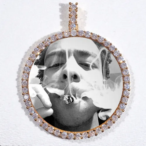 LARGE 3D CIRCLE CUSTOM PICTURE PENDANT sold by The GUU Shop