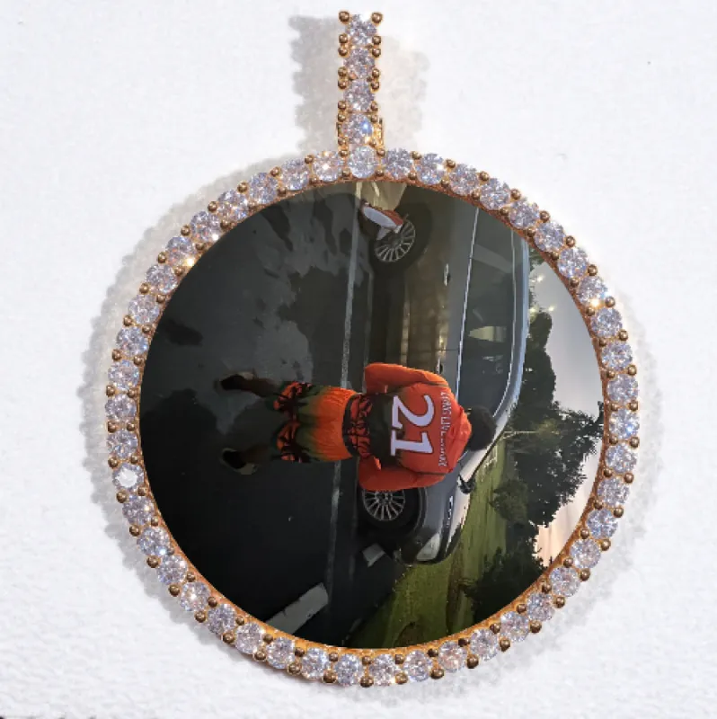 LARGE 3D CIRCLE CUSTOM PICTURE PENDANT sold by The GUU Shop