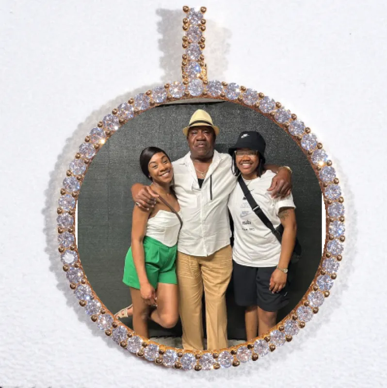 LARGE 3D CIRCLE CUSTOM PICTURE PENDANT sold by The GUU Shop