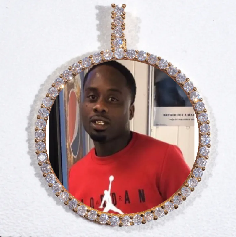 LARGE 3D CIRCLE CUSTOM PICTURE PENDANT sold by The GUU Shop