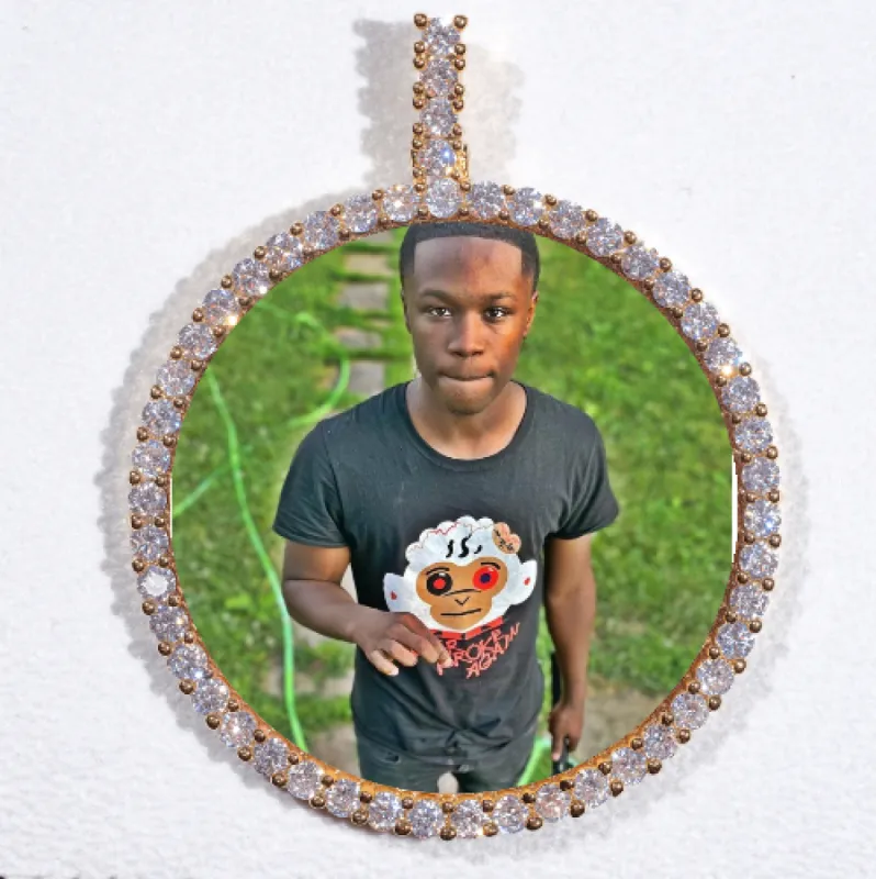 LARGE 3D CIRCLE CUSTOM PICTURE PENDANT sold by The GUU Shop