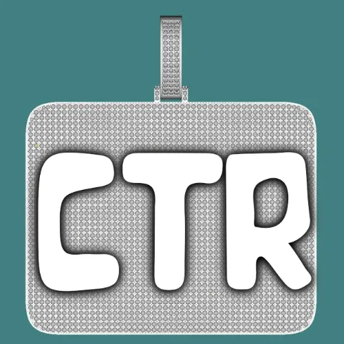 CUSTOM LETTER NECKLACE 3D BIG SQUARE sold by The GUU Shop