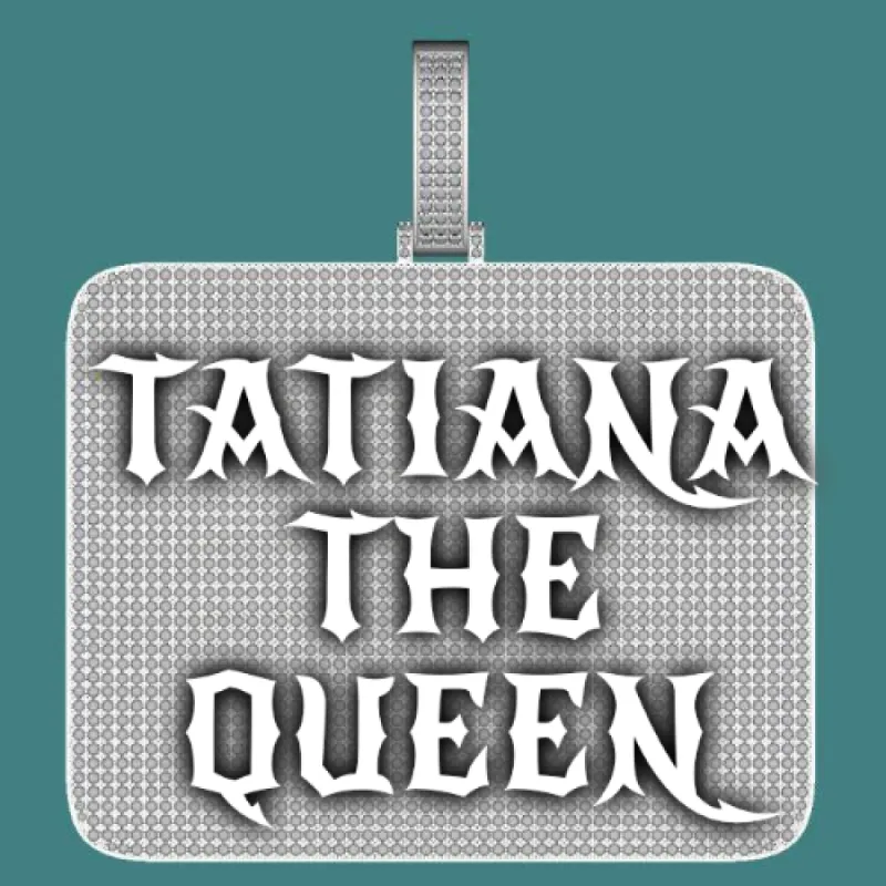 CUSTOM LETTER NECKLACE 3D BIG SQUARE sold by The GUU Shop