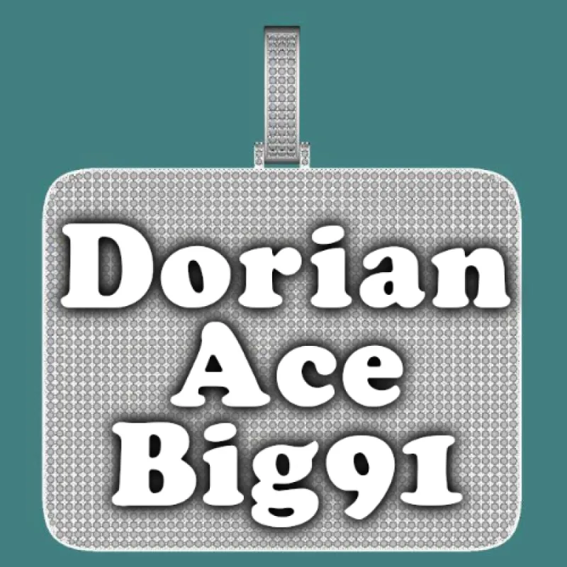 CUSTOM LETTER NECKLACE 3D BIG SQUARE sold by The GUU Shop