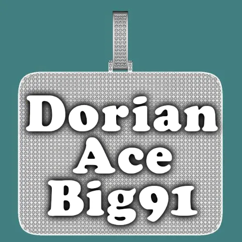 CUSTOM LETTER NECKLACE 3D BIG SQUARE sold by The GUU Shop