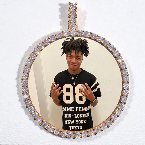 LARGE 3D CIRCLE CUSTOM PICTURE PENDANT sold by The GUU Shop