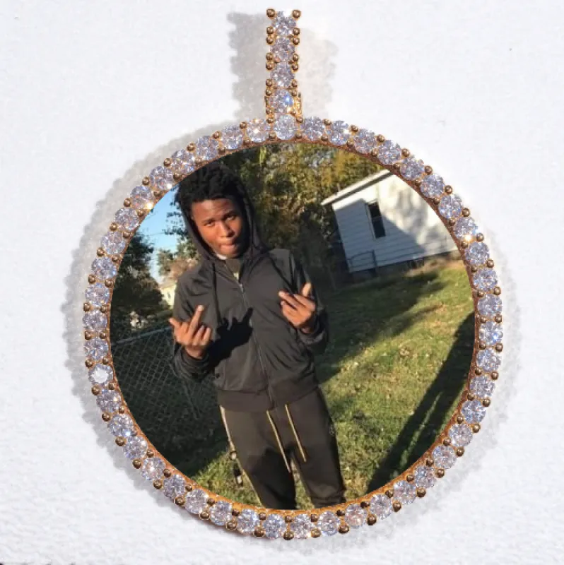 LARGE 3D CIRCLE CUSTOM PICTURE PENDANT sold by The GUU Shop