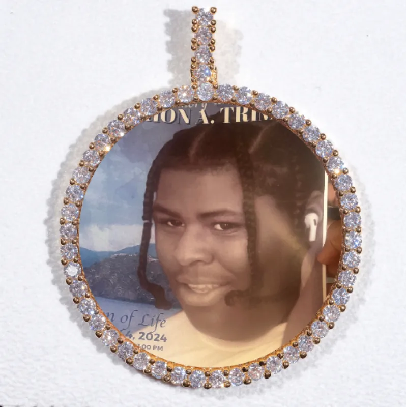 LARGE 3D CIRCLE CUSTOM PICTURE PENDANT sold by The GUU Shop